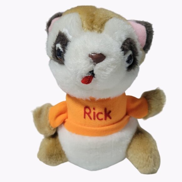 Vintage 80s Hallmark Shirt Tales Rick Raccoon 7 inch Plush Stuffed Animal Toy - Picture 1 of 5